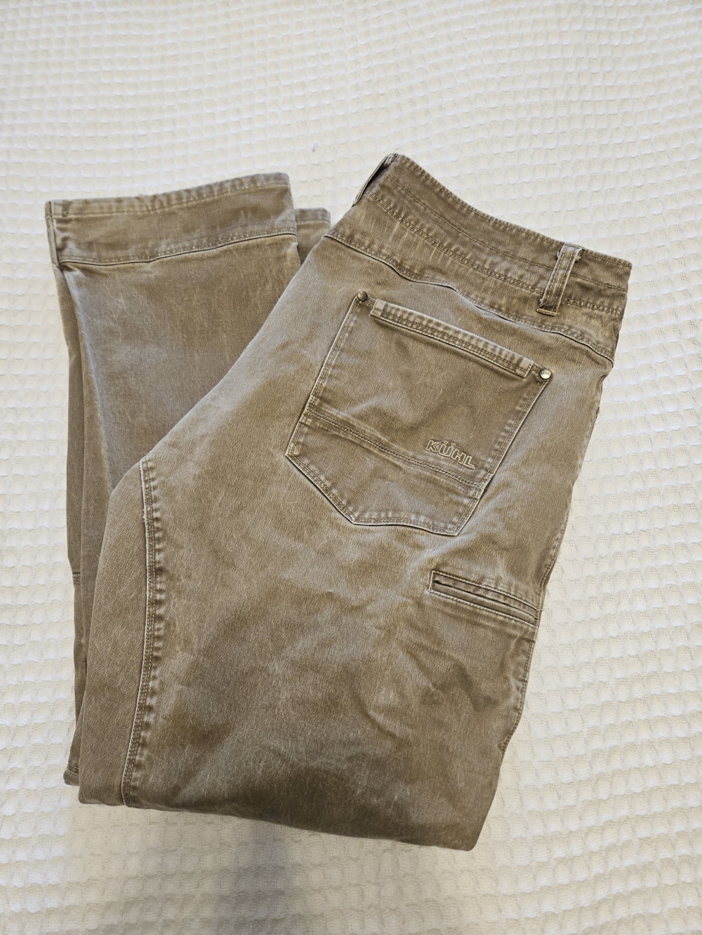 Kuhl Rydr Men's Vintage Patina Dye Pants, Brown for Hiking size 40x32